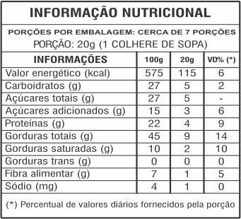 Pasta de Amendoim Chocolate Preto Com Cookies