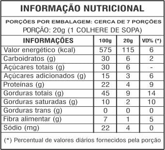 Pasta de Amendoim Chocolate Branco Com Cookies
