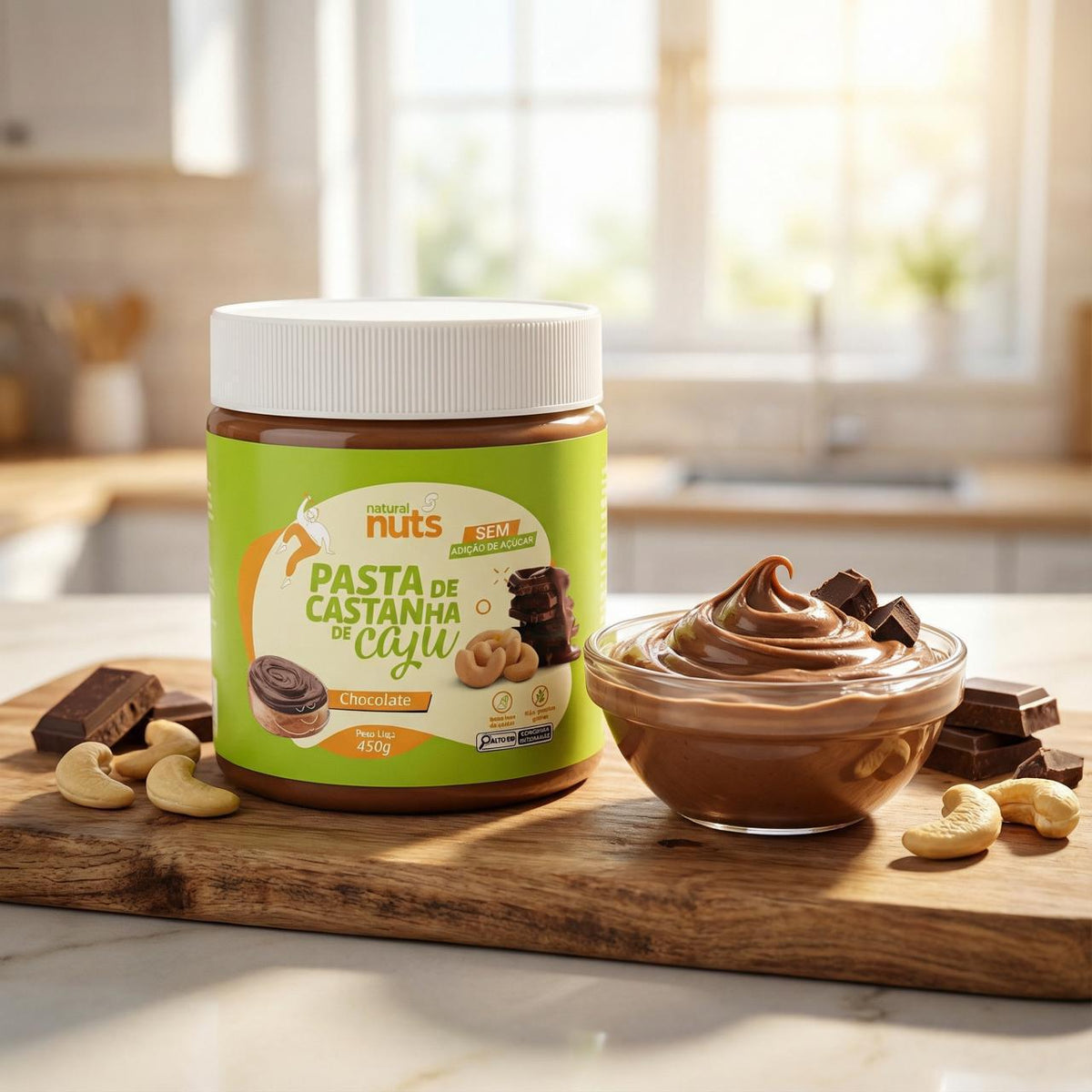 Pasta de Castanha de Caju Chocolate Preto | Zero Açúcar