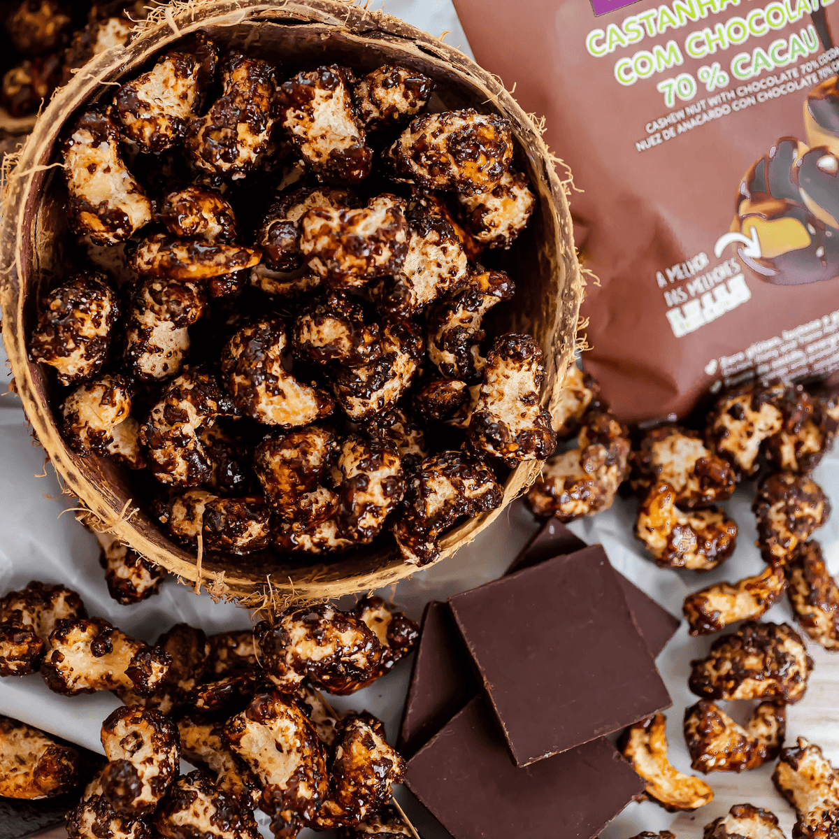 Castanha de Caju com Chocolate 70% Cacau 1kg - Natural Nuts