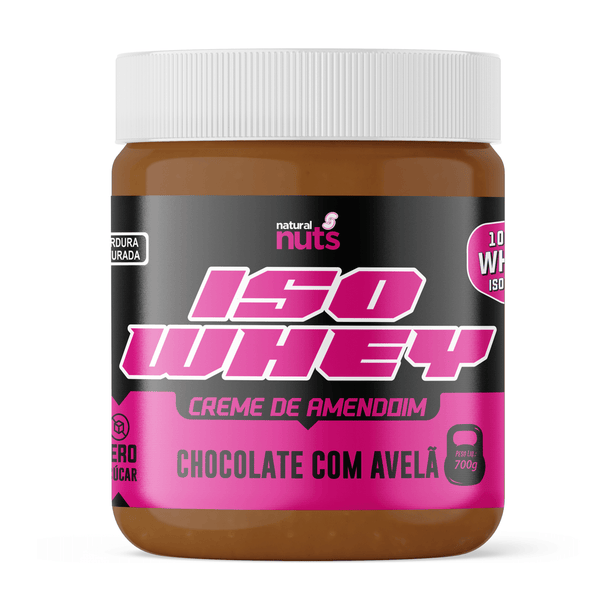 Creme de Amendoim Chocolate & Avelã 100% Whey Isolado | Zero Açucar - Natural Nuts