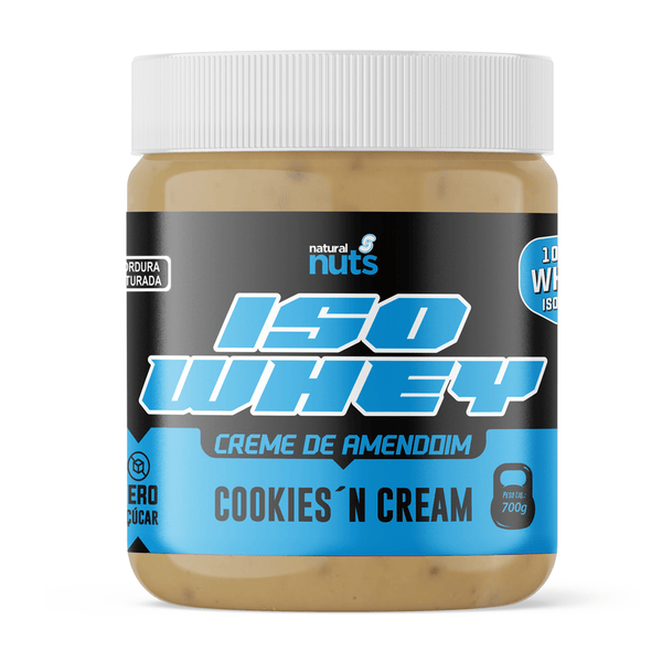 Creme de Amendoim Cookies N' Cream 100% Whey Isolado | Zero Açucar - Natural Nuts