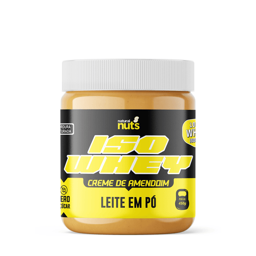 Creme de Amendoim Leite em pó 100% Whey Isolado | Zero Açucar 700g - Natural Nuts