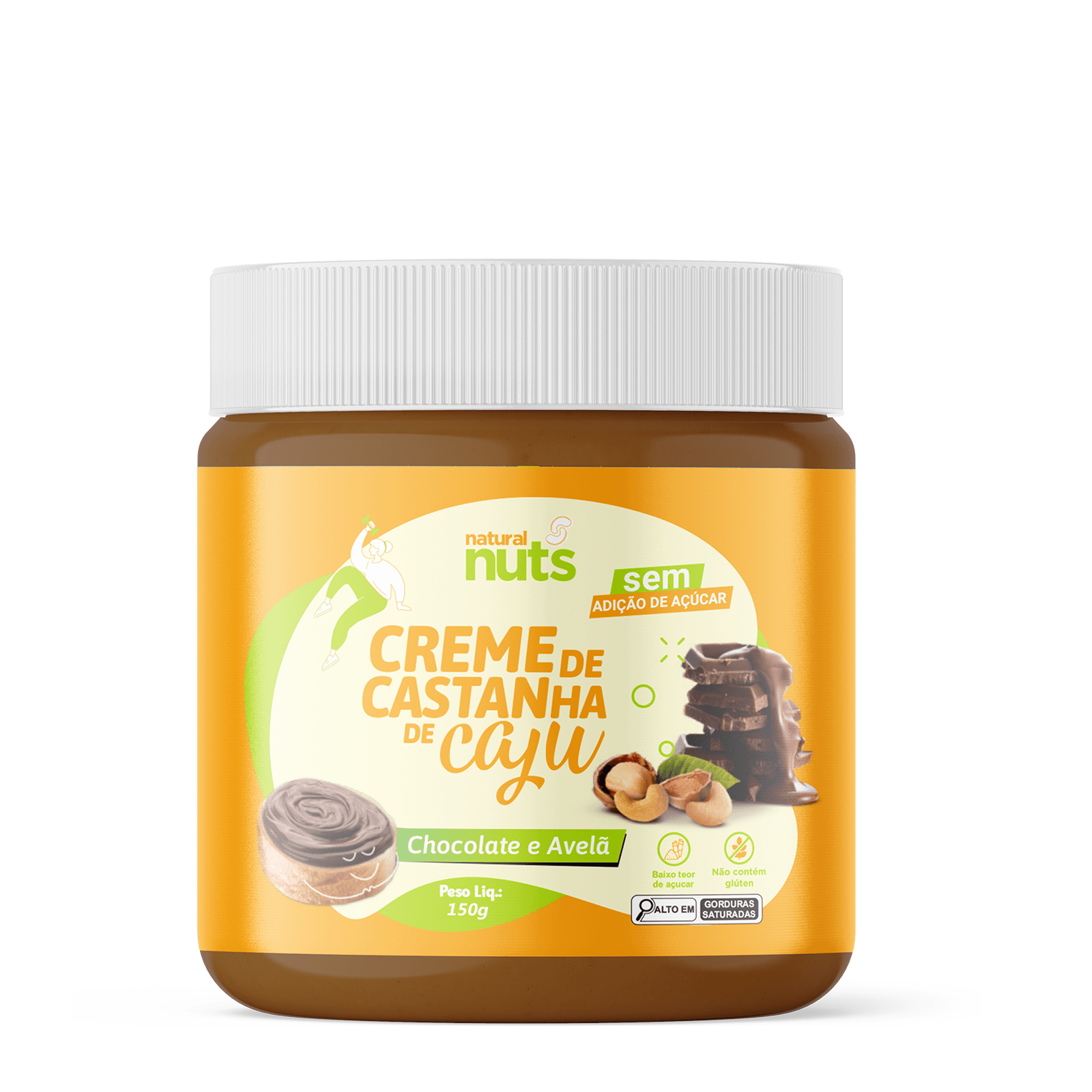 Pasta de Castanha de Caju Chocolate e Avelã – Natural Nuts