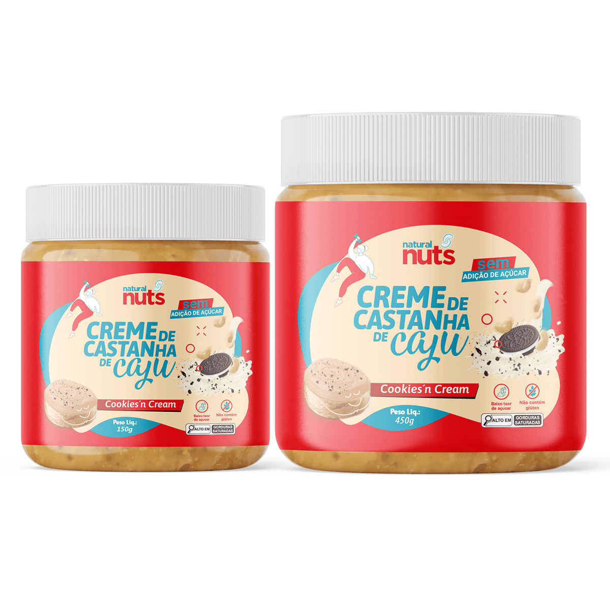 Creme de Castanha de Caju Cookies'n Cream - Natural Nuts
