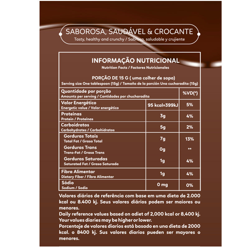 Kit 6x Latas 200g Castanha de Caju com Chocolate 70% Cacau