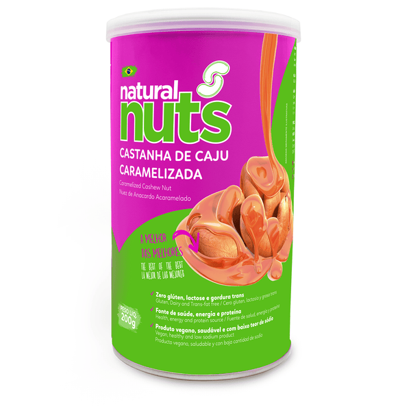 Castanha de Caju Caramelizada | Lata 200g - Natural Nuts
