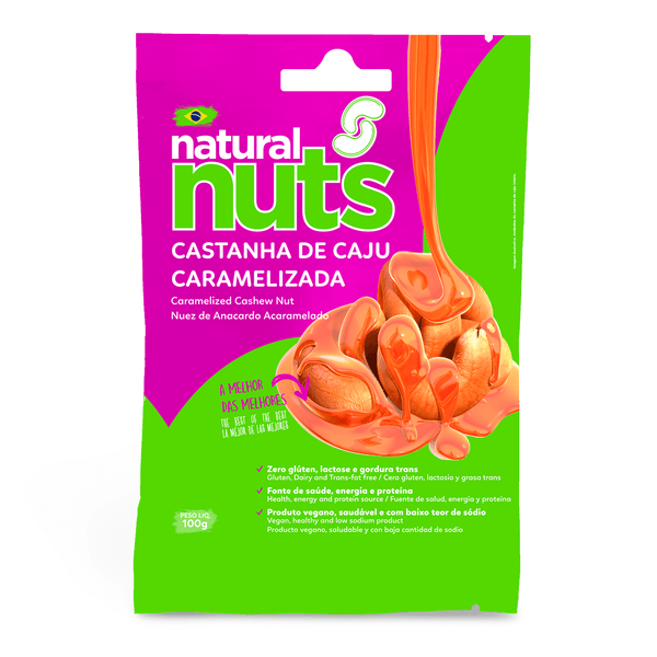 Castanha de Caju Caramelizada Pct | 100g - Natural Nuts