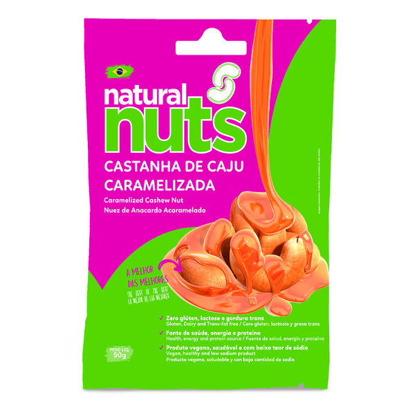 Castanha de Caju Caramelizada | Pct 50g - Natural Nuts