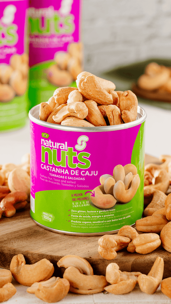 Castanha de Caju Torrada e Salgada | Lata 100g - Natural Nuts