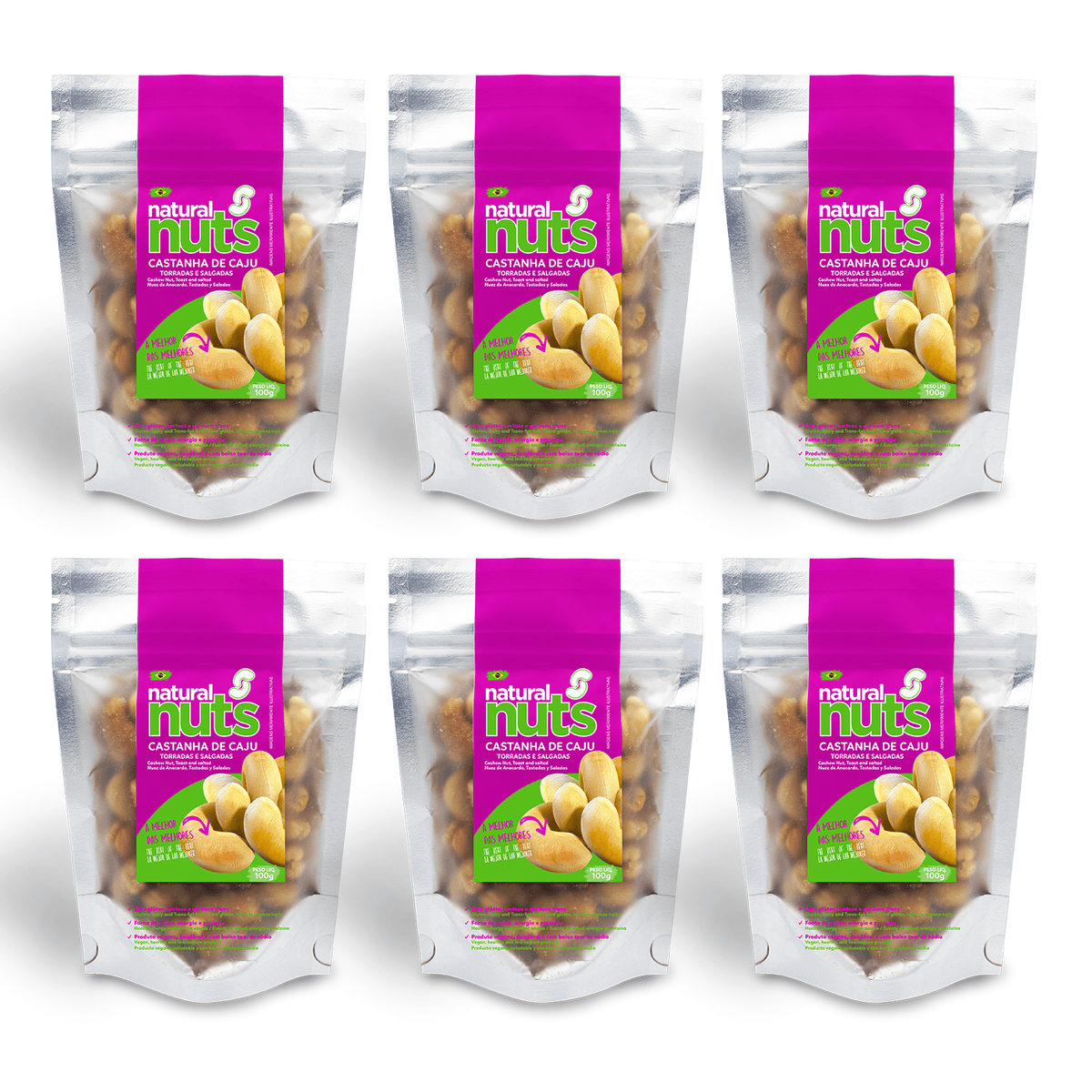 Castanha de Caju Torrada e Salgada | Ziplock 100g - Natural Nuts