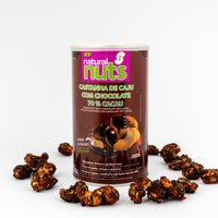 Kit 6x Latas 200g Castanha de Caju com Chocolate 70% Cacau