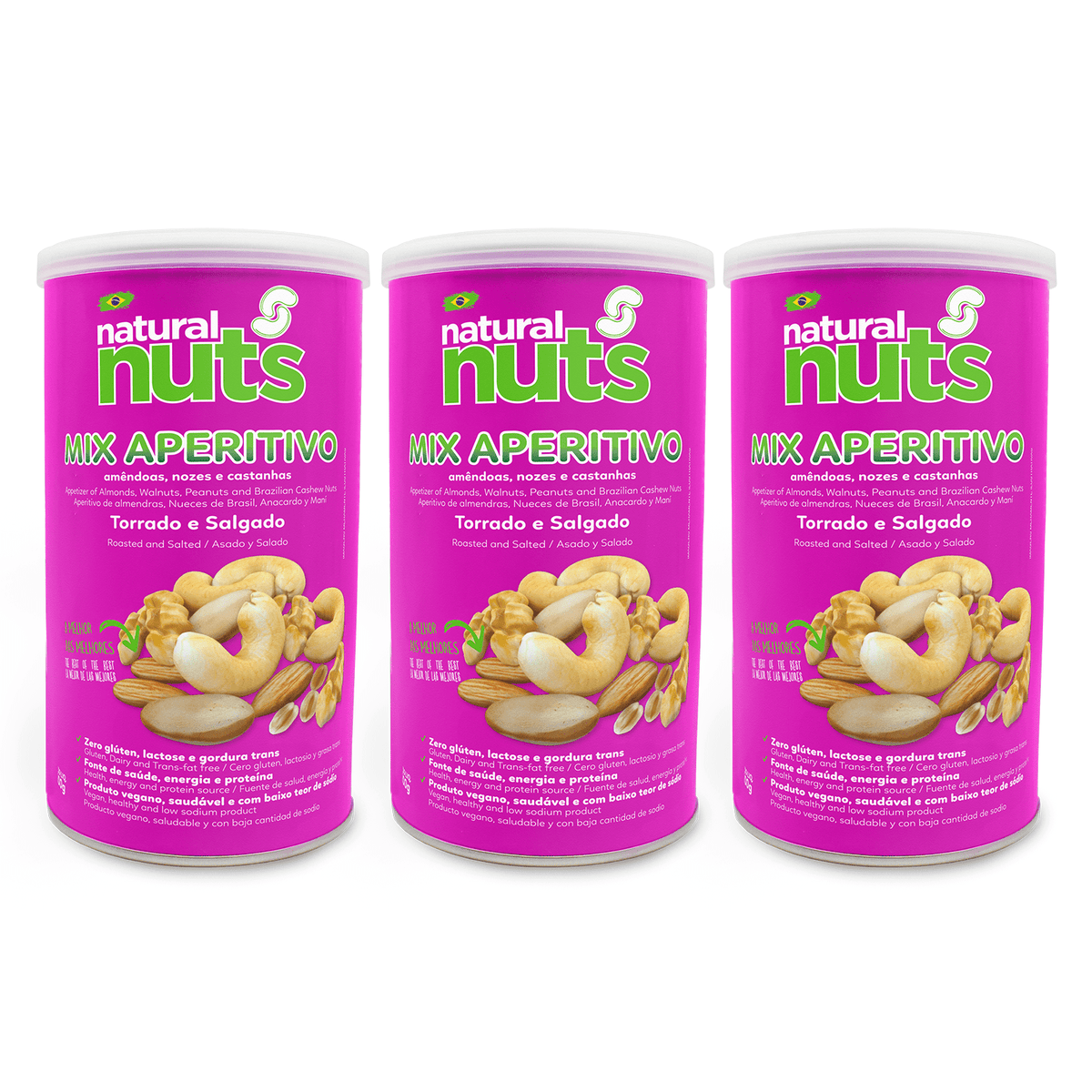 Mix Aperitivo Torrado e Salgado | Lata 200g - Natural Nuts