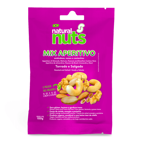 Mix Aperitivo Torrado e Salgado | Pct 100g - Natural Nuts