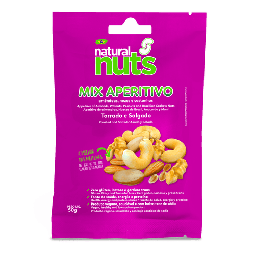 Mix Aperitivo Torrado e Salgado | Pct 50g - Natural Nuts