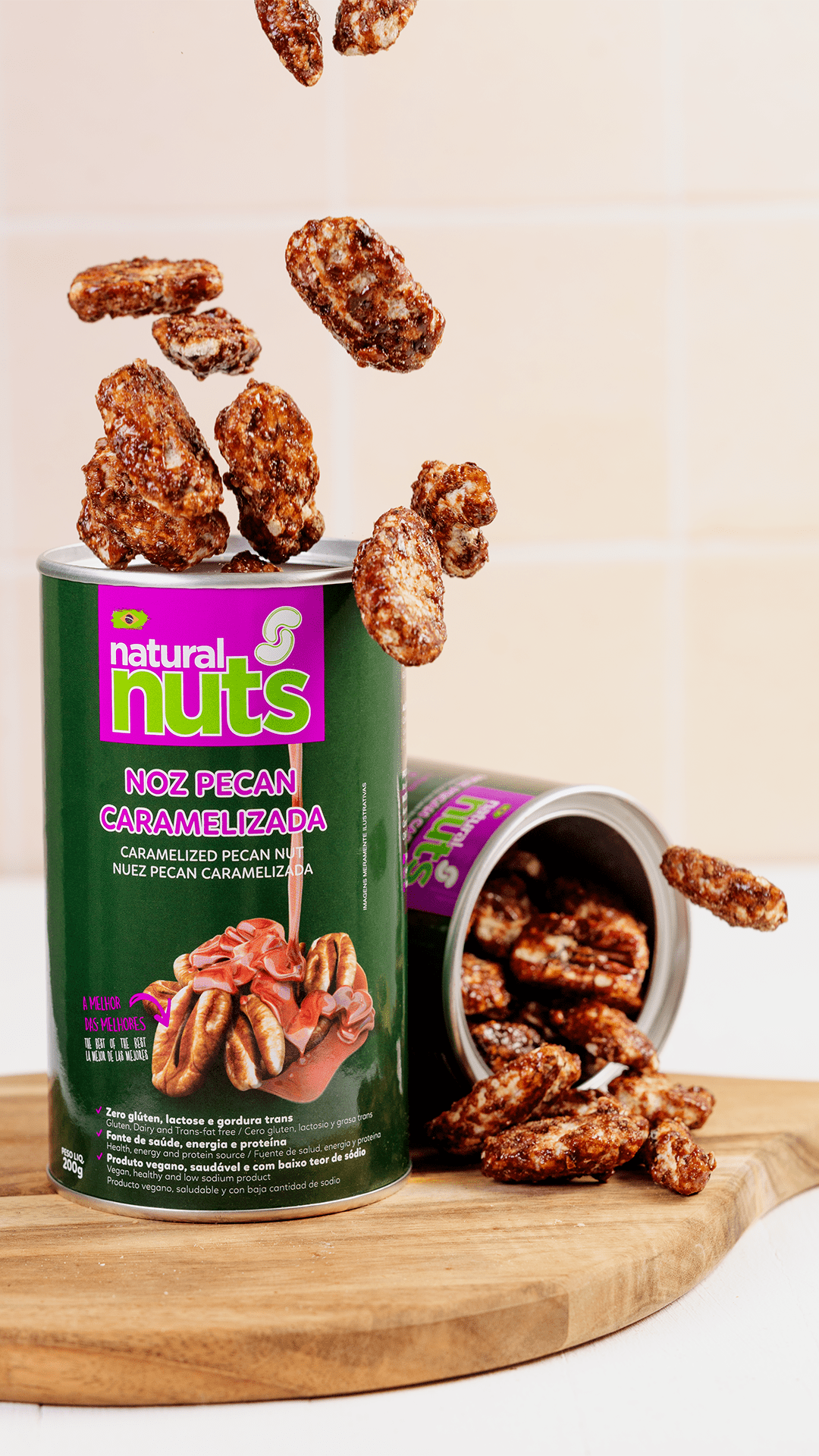 Noz Pecan Caramelizada | Lata 200g - Natural Nuts