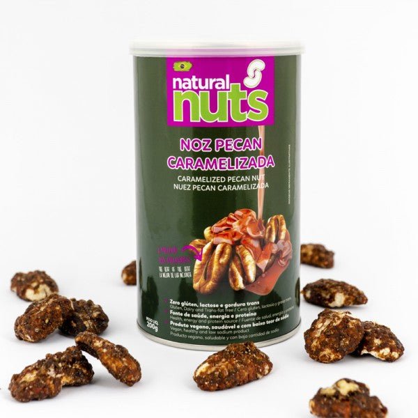 Noz Pecan Caramelizada | Lata 200g - Natural Nuts