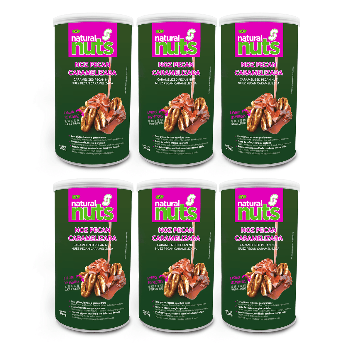 Noz Pecan Caramelizada | Lata 200g - Natural Nuts